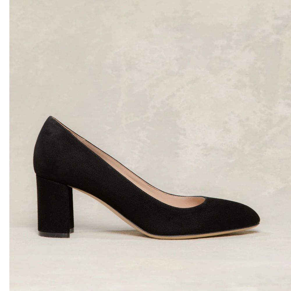 M. Gemi The Lustro 70mm Black Pump Heels